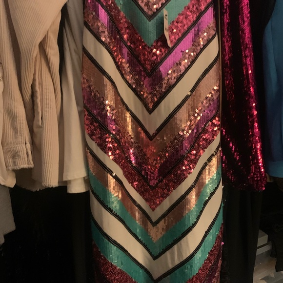Express sequin chevron mini dress PS - Picture 8 of 8